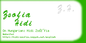 zsofia hidi business card